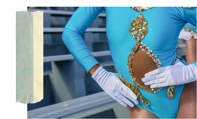 Tapped photo of closeup of HBCU outfit