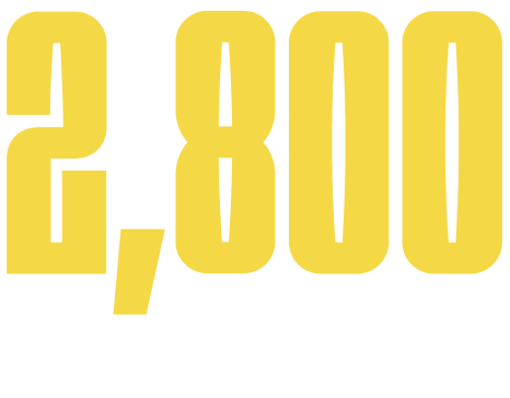 Yellow text that reads "2,800"