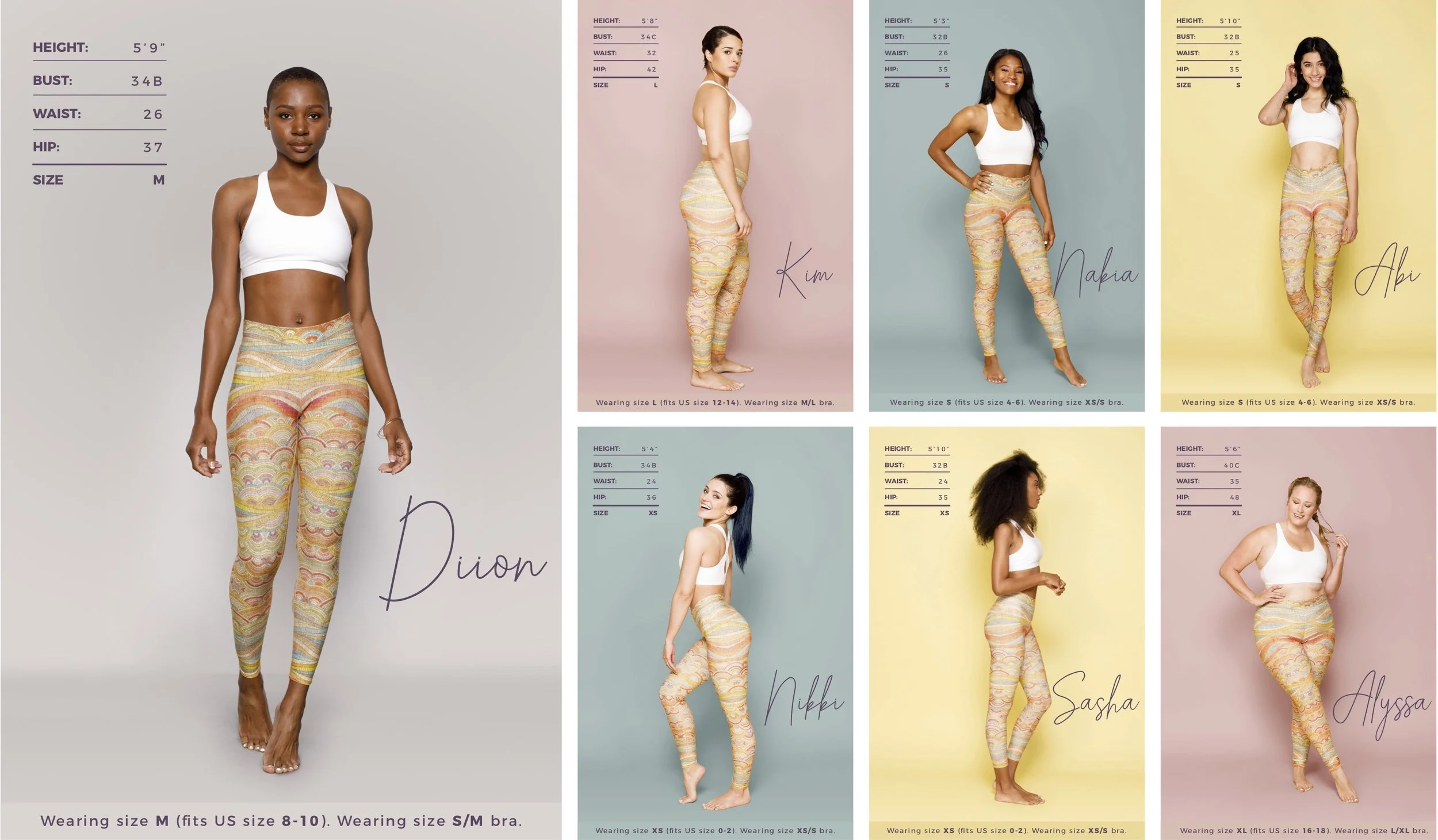 Size chart for Niyama