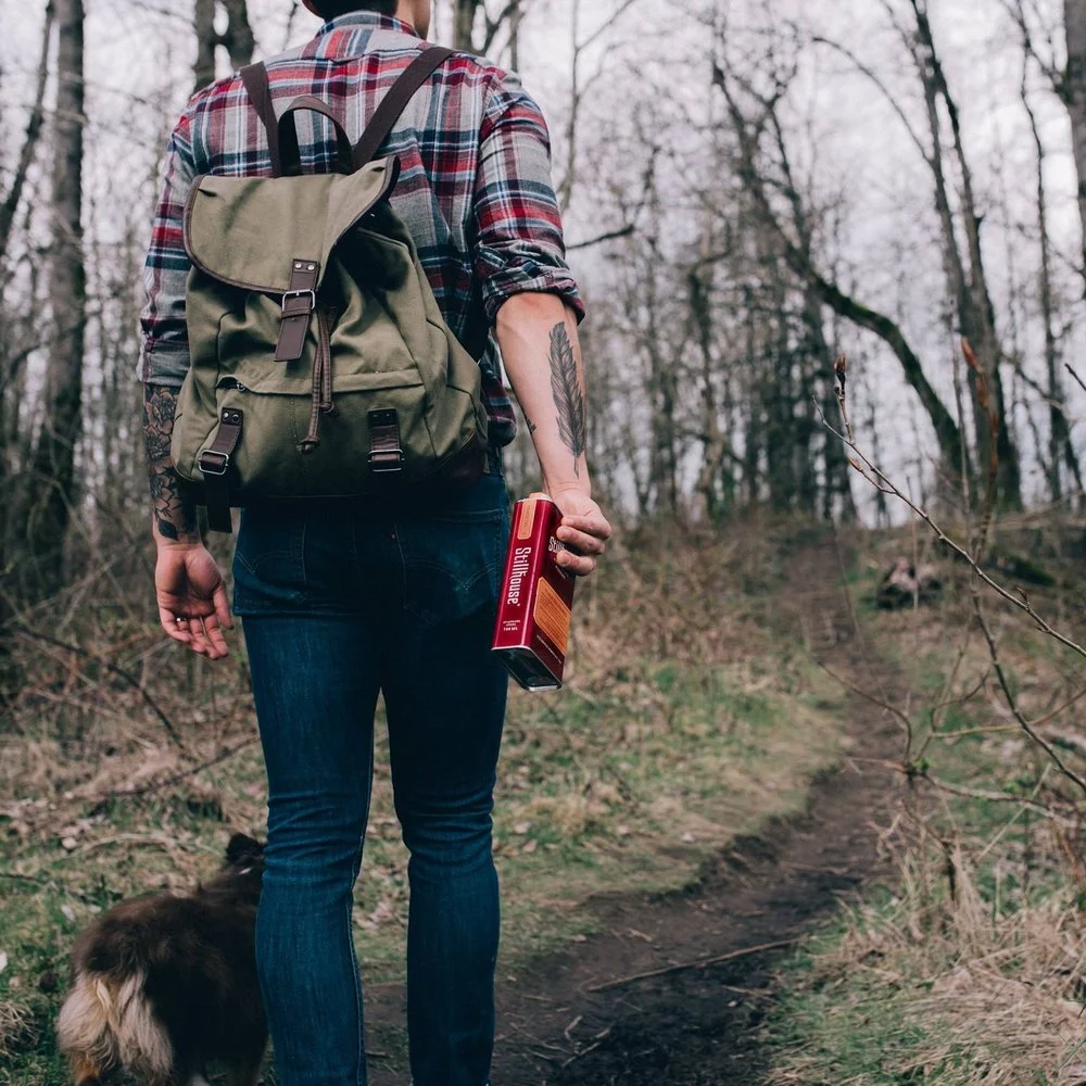Person hiking with Stillhouse