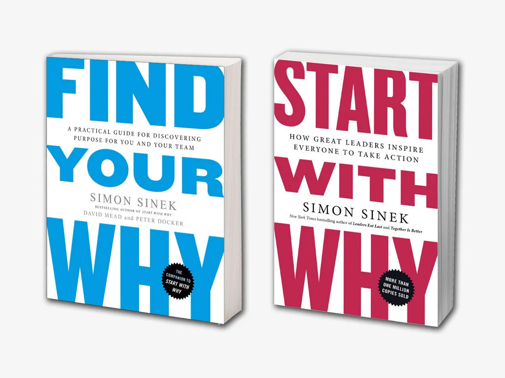 Book covers of "Start with Why" by Simon Sinek
