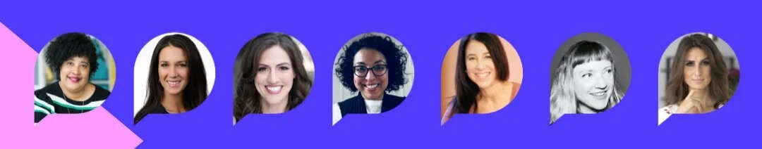 Images of women in quote bubbles