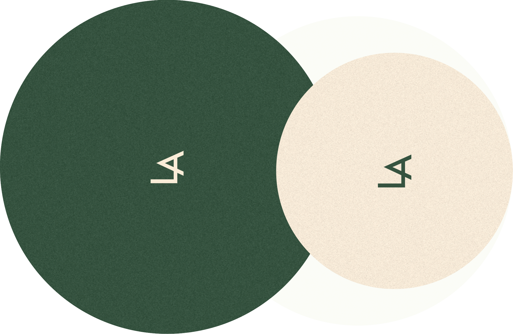 Alignd textures in green and off white