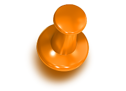Orange thumbtack