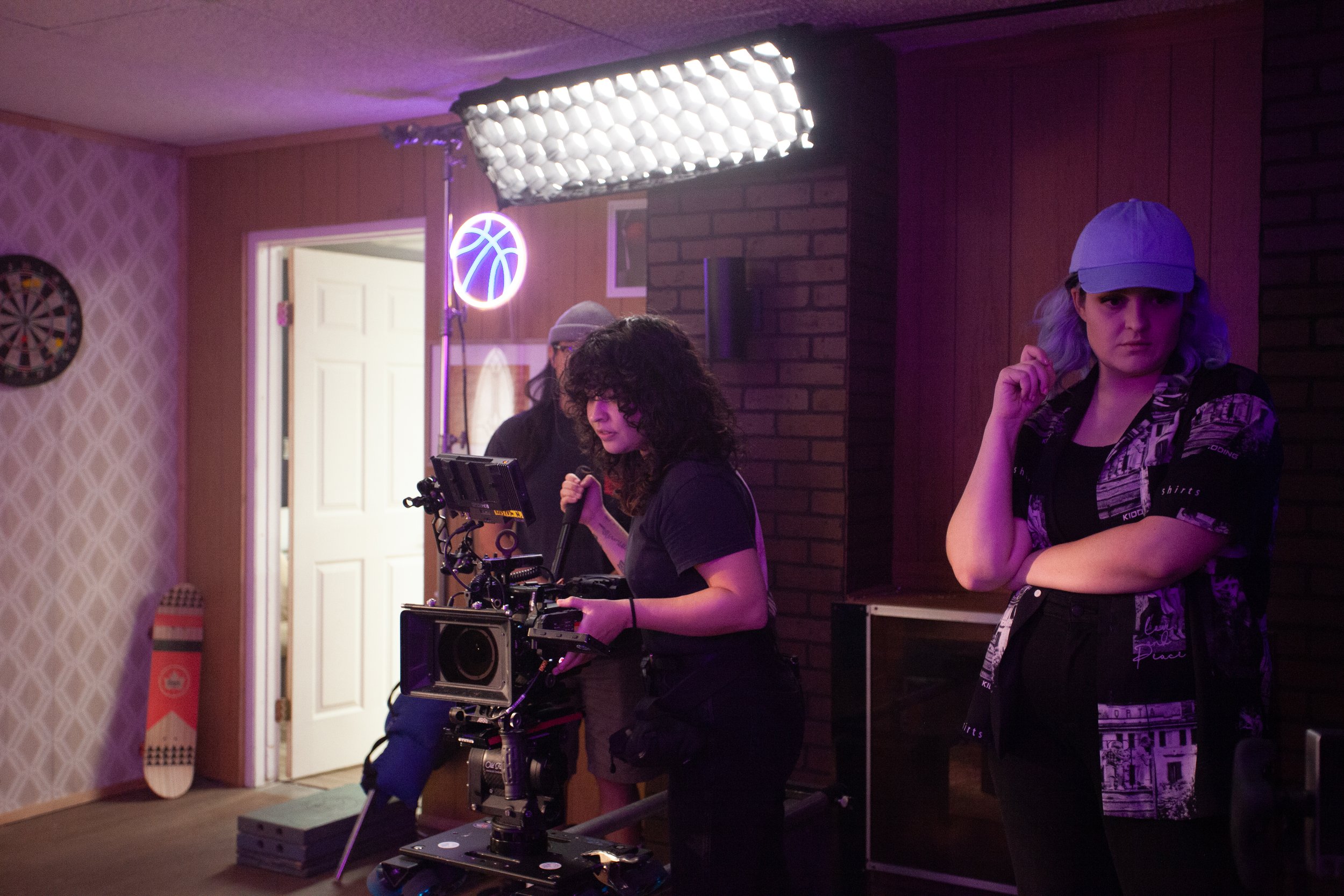 Behind scenes of video production