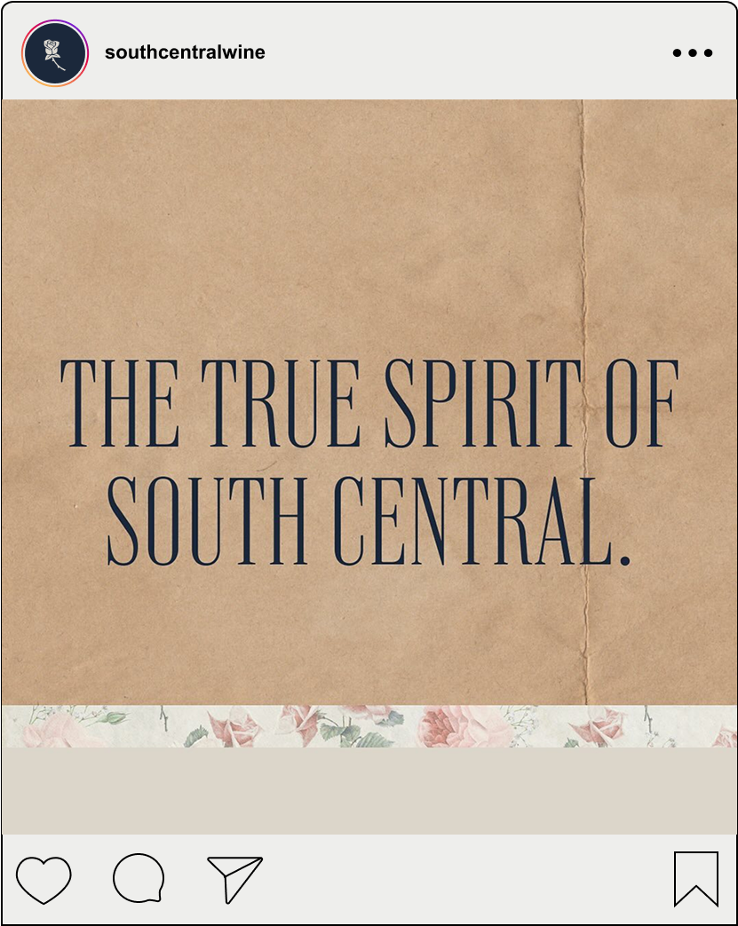 Instagram post that reads "The true spirit of south central"