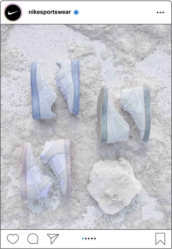Instagram mock up for Nike Sportswear