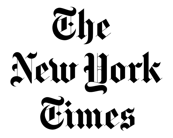 The New York Times logo in black