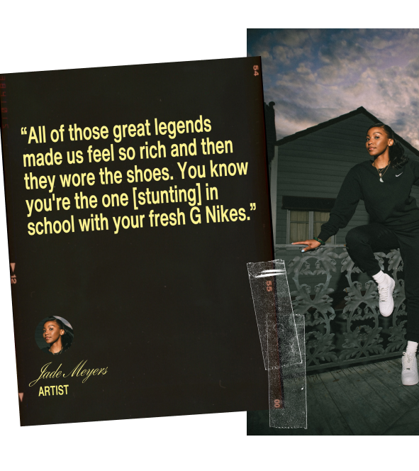 film strip of Jade Myers quote