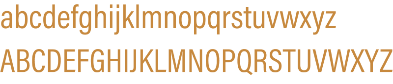 Yellow text that reads the alaphabet