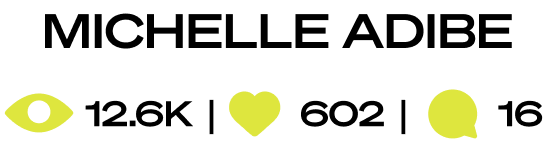 Michelle Adibi metrics, likes, and comments