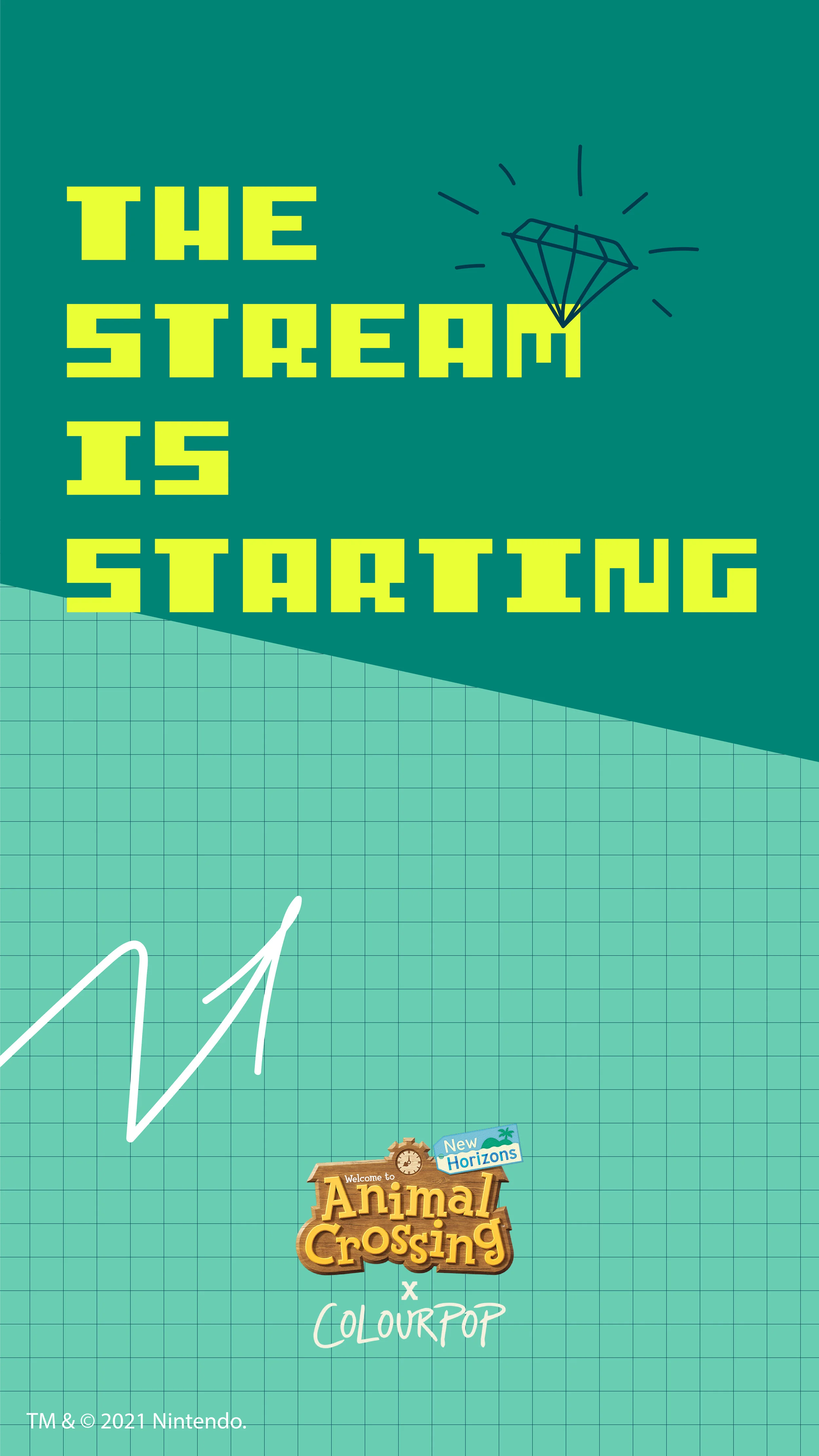 Instagram Story that reads "The stream is starting"