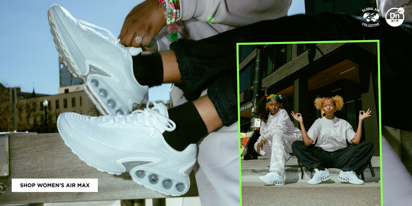 Nike JD landing page for the Women's Air Max shoes