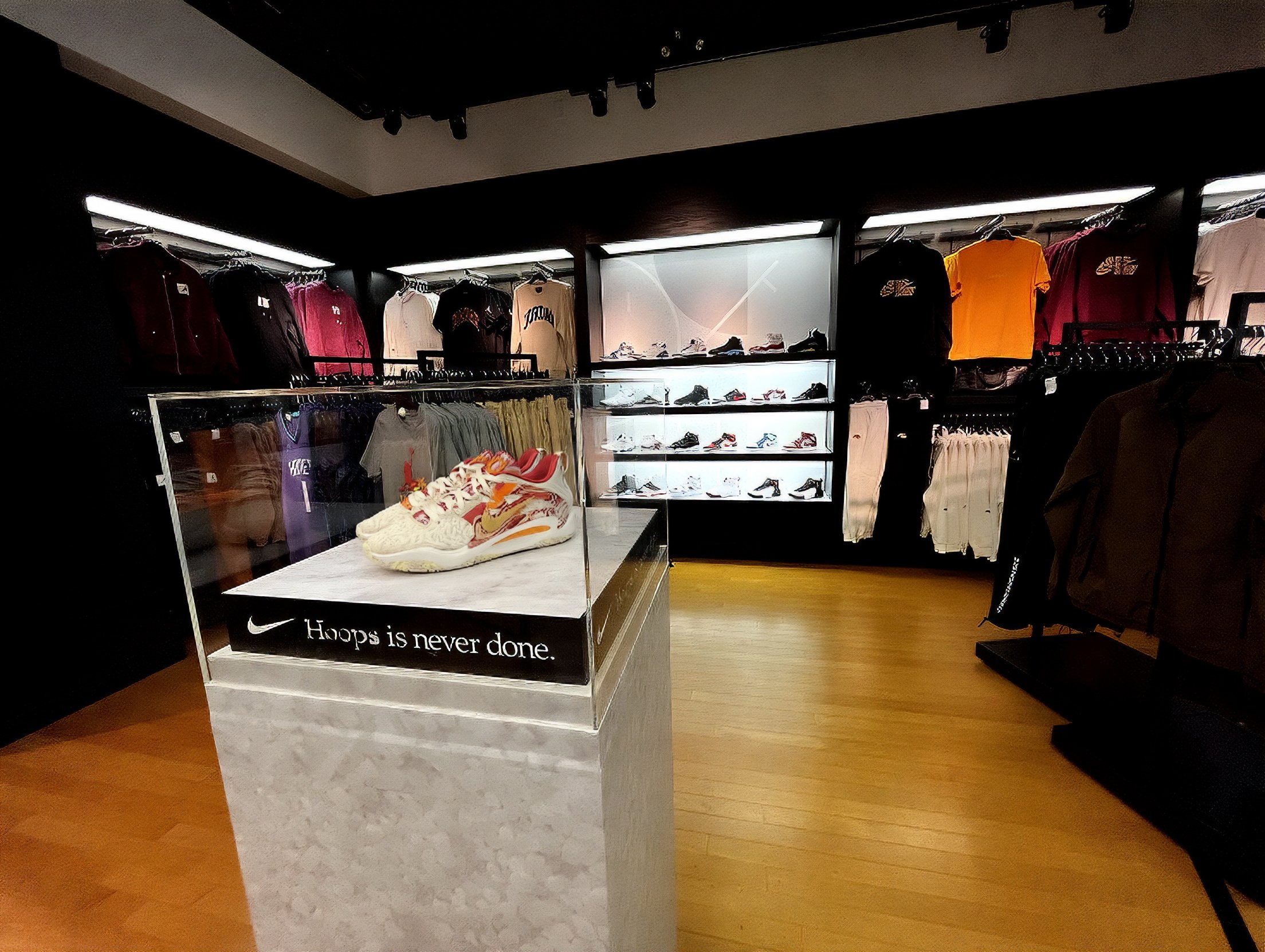 Close up of KD15 shoe in Footlocker