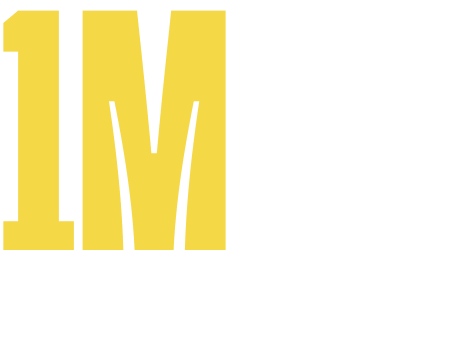 Yellow text that reads "1M"