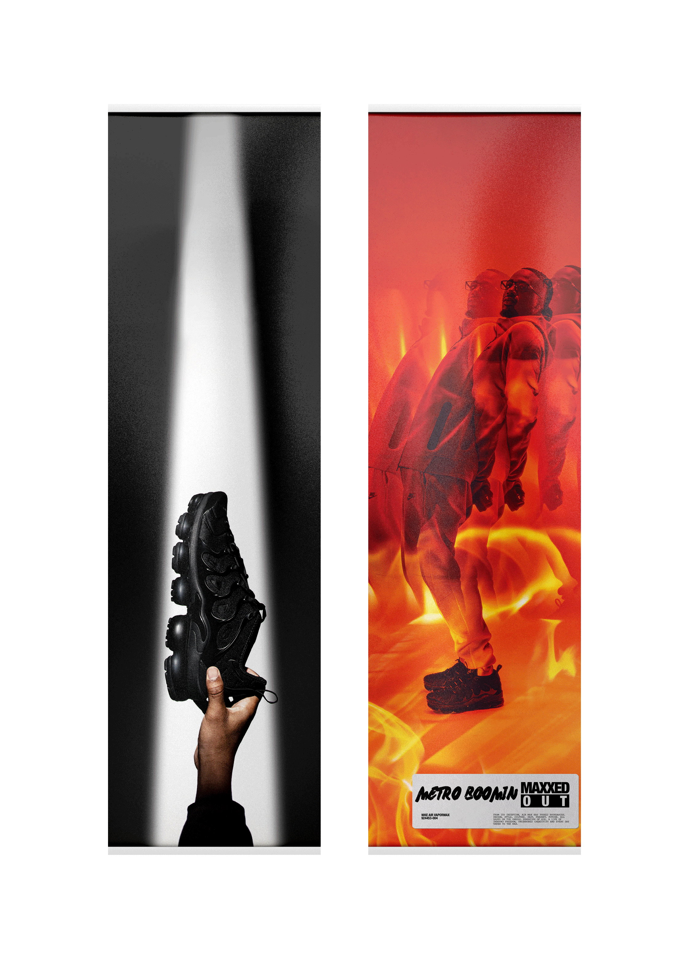 Metro Boomin and Nike shoe banners