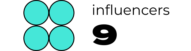 Icon representing nine influencers