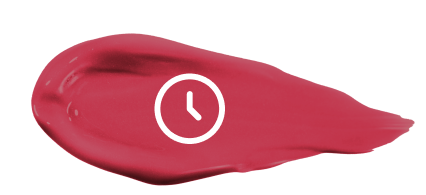 Maroon makeup texture with icon of clock