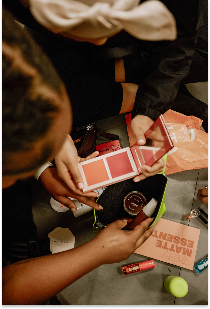 Hands opening blush from Ulta