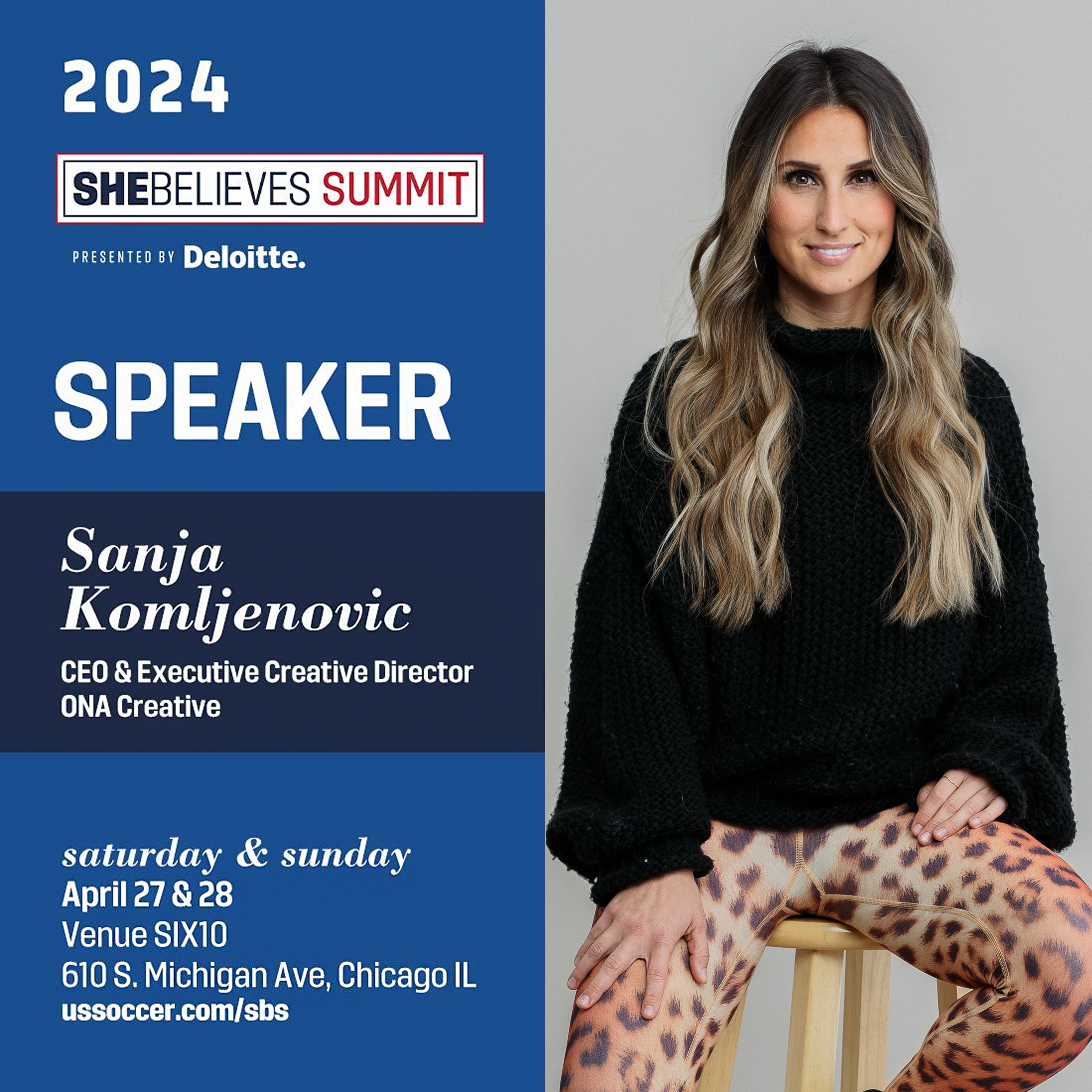 She Believes Summit article about Sanja Komljenovic