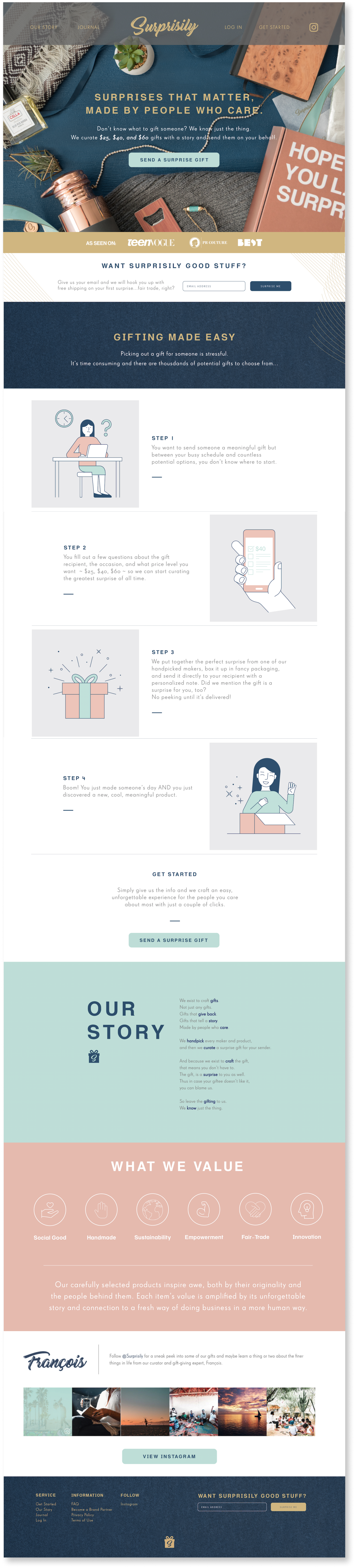 Website for Surprisily