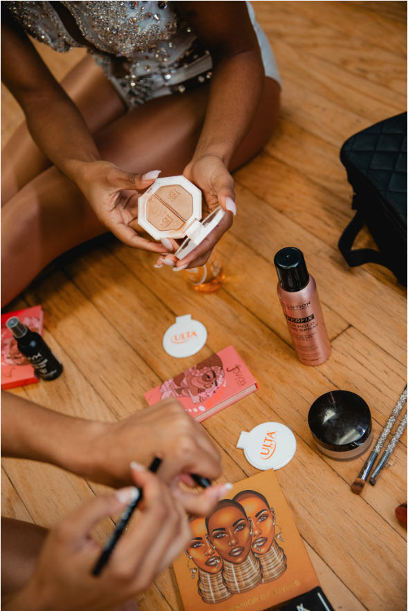 Ulta makeup on floor