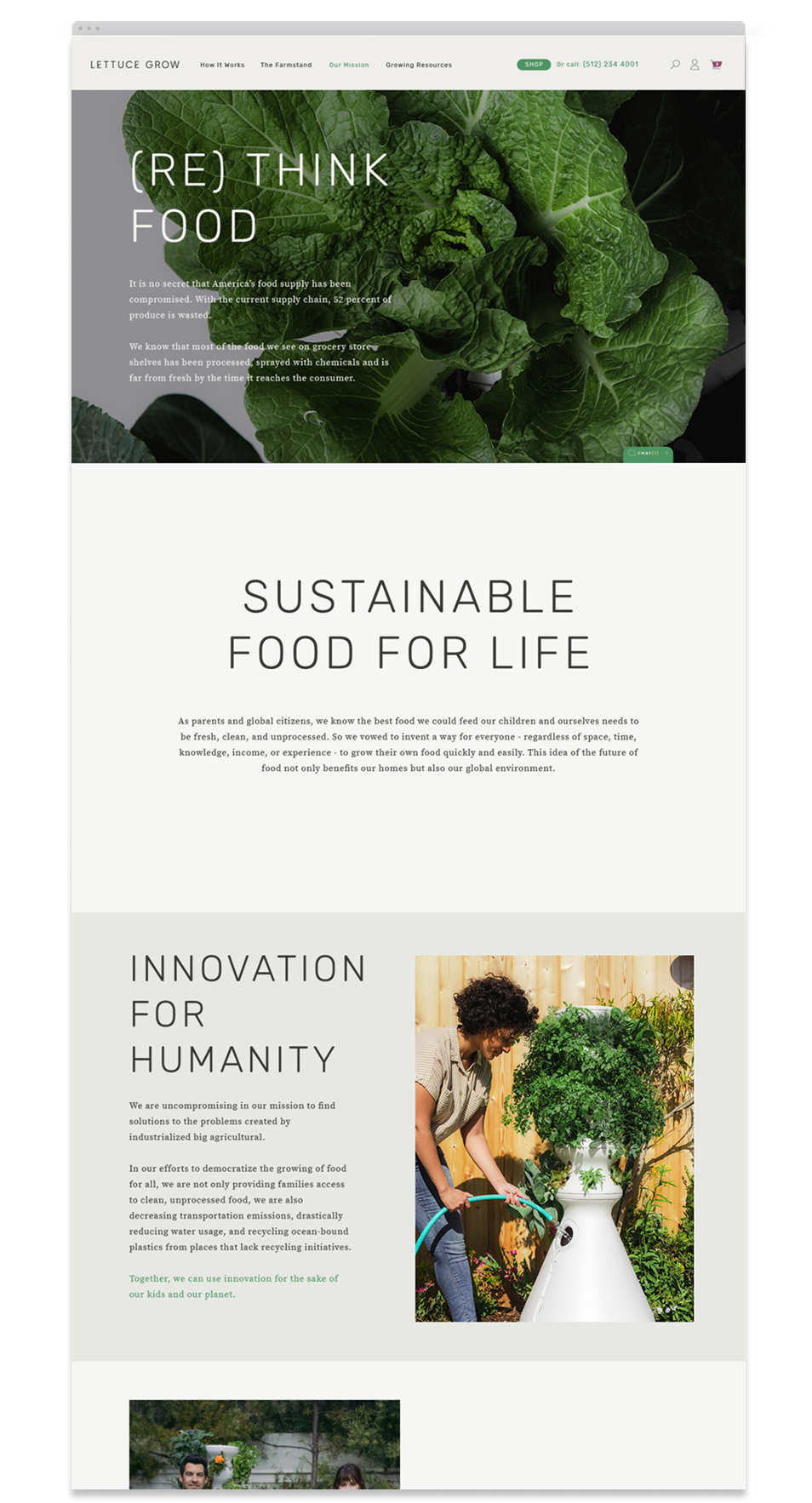 Lettuce Grow Mission page