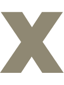 the letter x in green