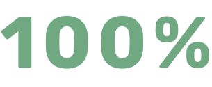 Green text that reads "100%"