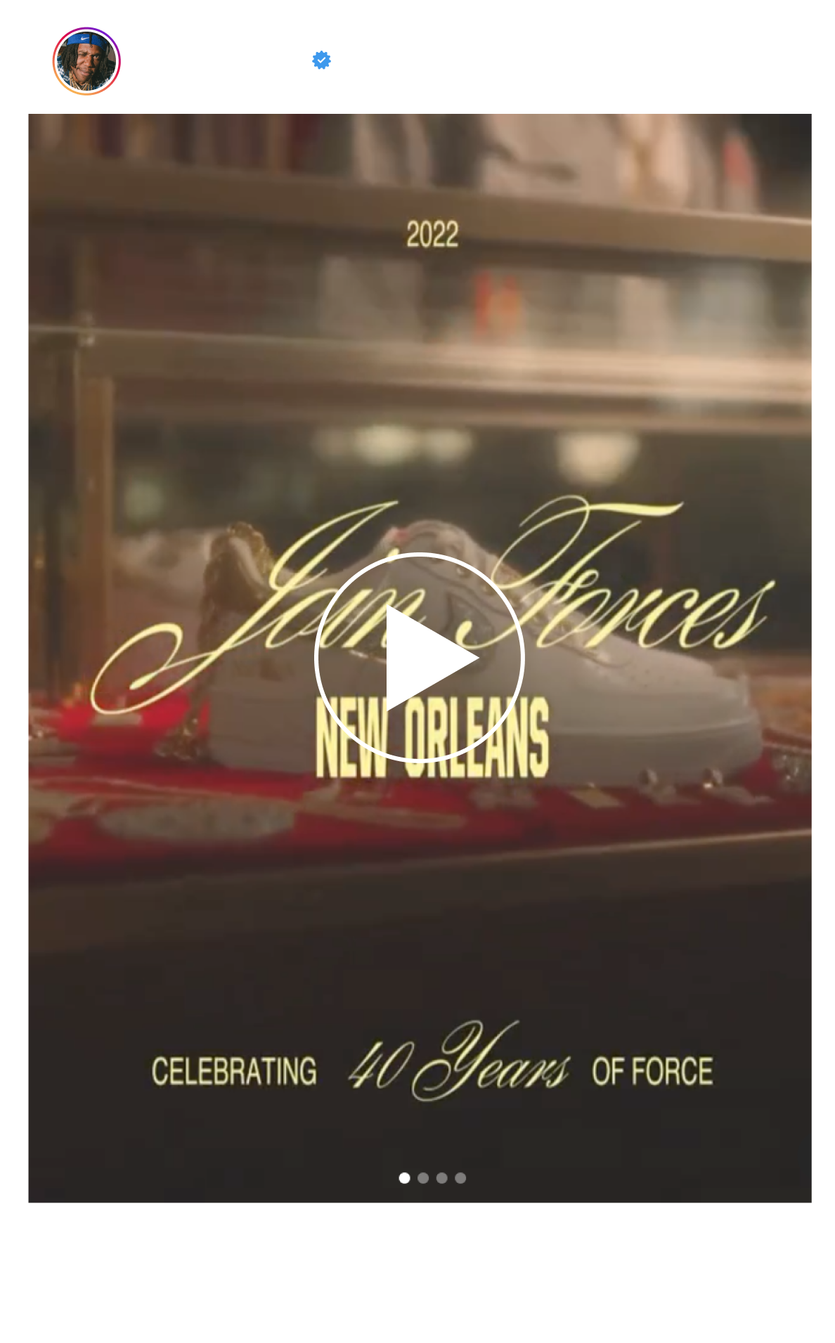Instagram mock up of video for New Orleans