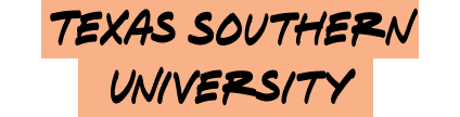 Orange highlight that reads "Texas Southern University"