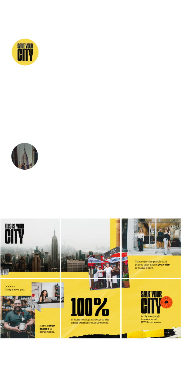 Save Your City instagram grid