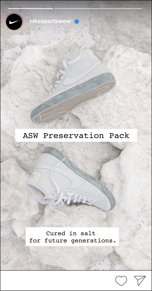 Instagram story mock up for Nike Sportswear