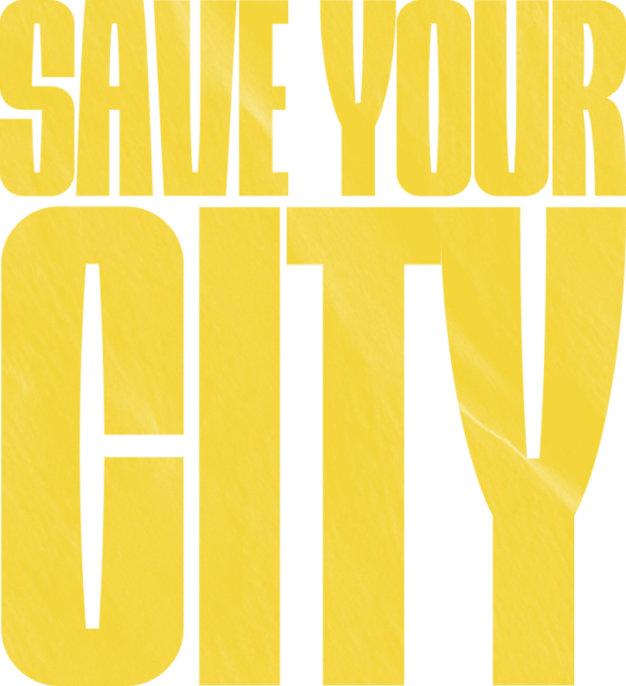 Save Your City logo in yellow
