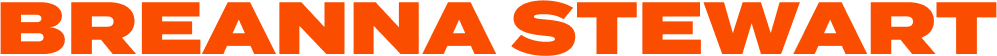 Orange text that reads "Breanna Stewart"