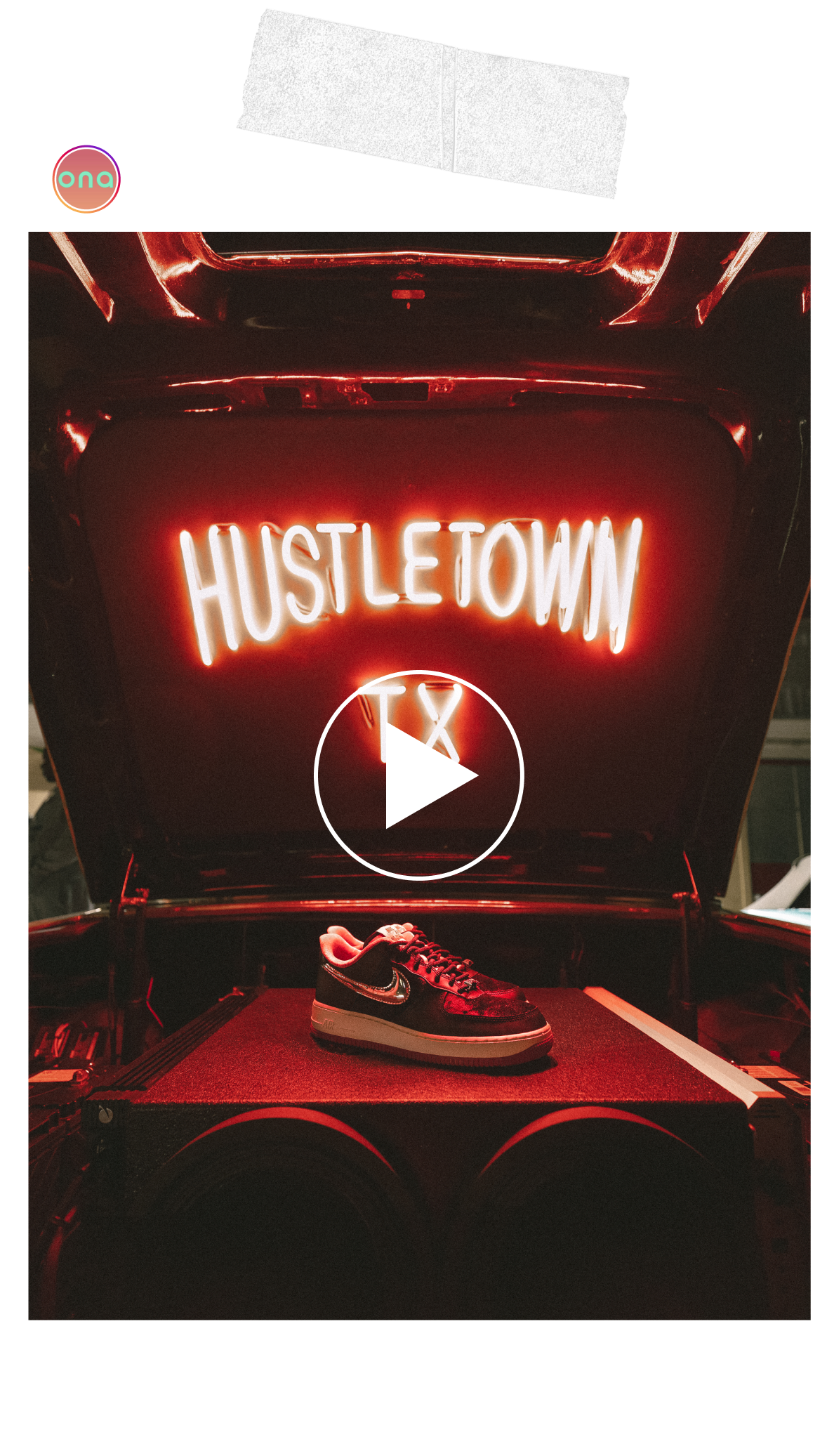 Instagram mock up of video for Houston