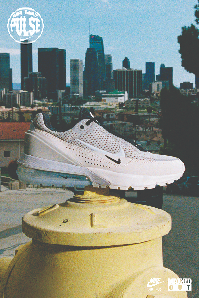 Nike Air Max shoe on top of fire hydrant