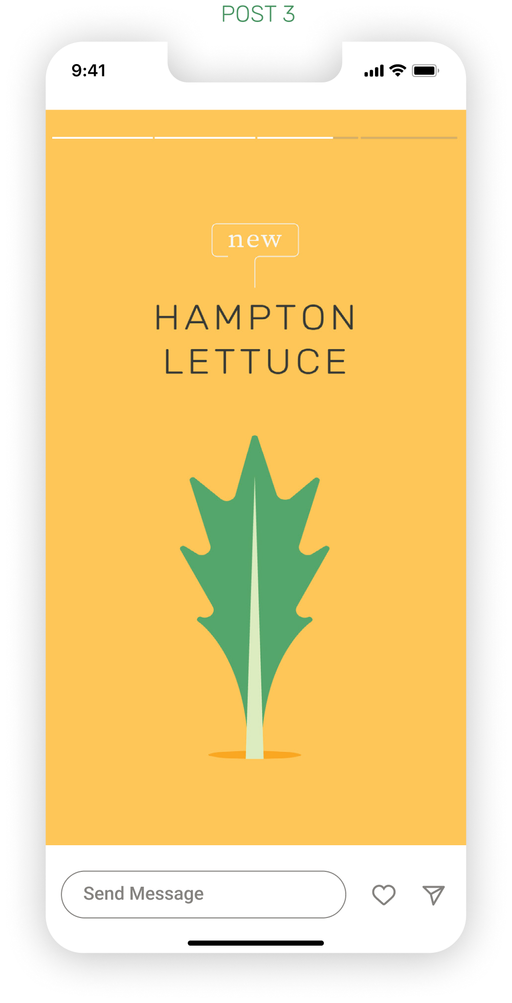 Story for Lettuce Grow that says "Hampton Lettuce"