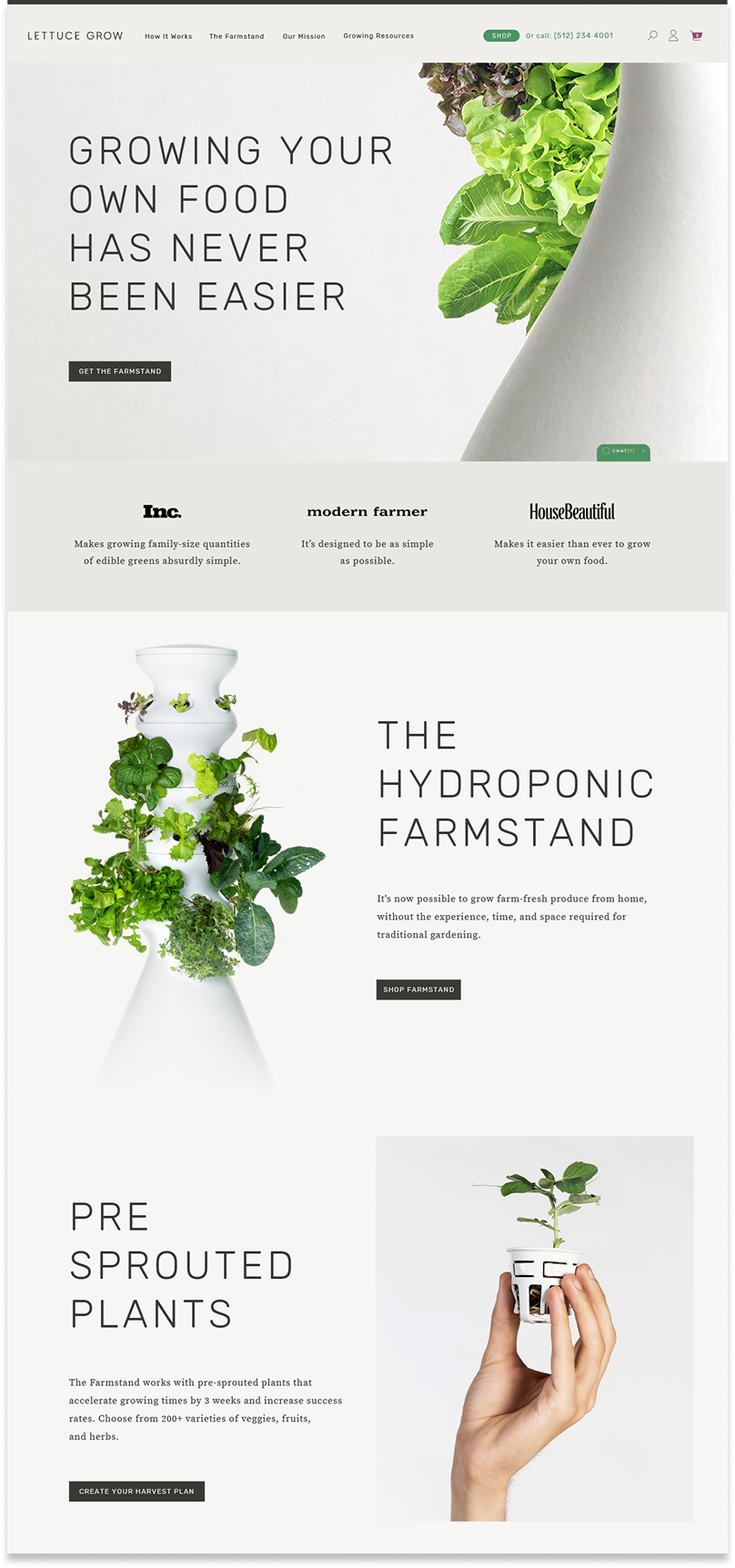 Lettuce Grow home page