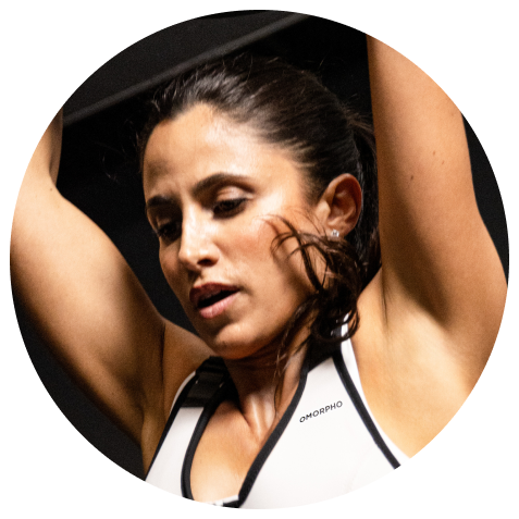 Close up of Jennifer Jacobs wearing Omorpho Vest