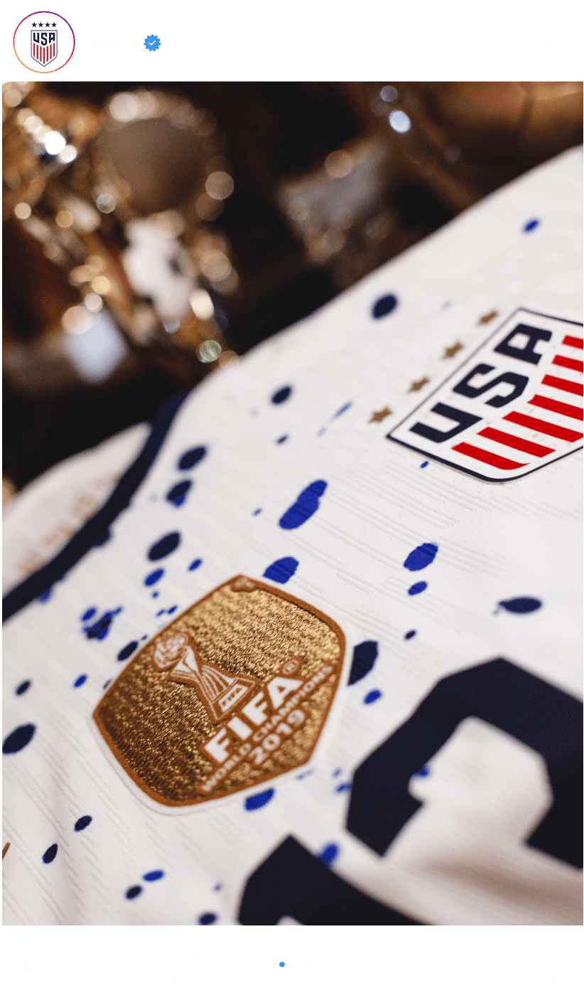 Instagram mock for US Women's National Team