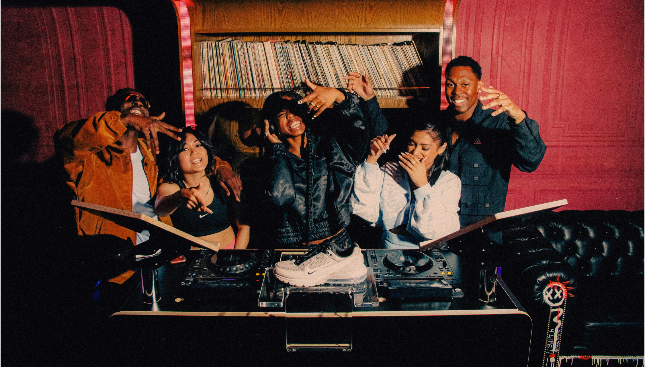 Nike Air Max shoe with group of people