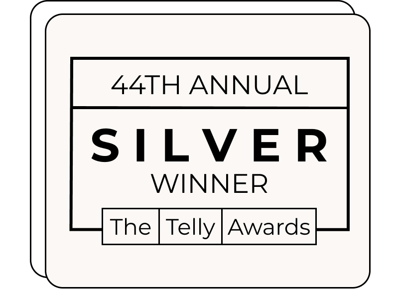 The Telly Awards silver winner badge
