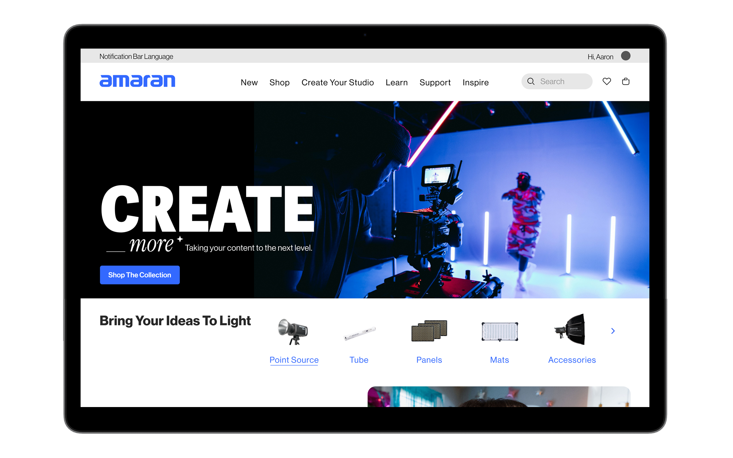 Amaran home page