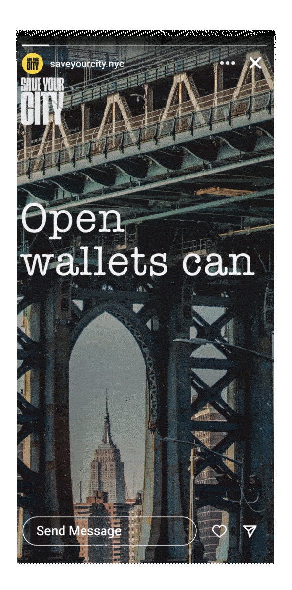 Save Your City Instagram story