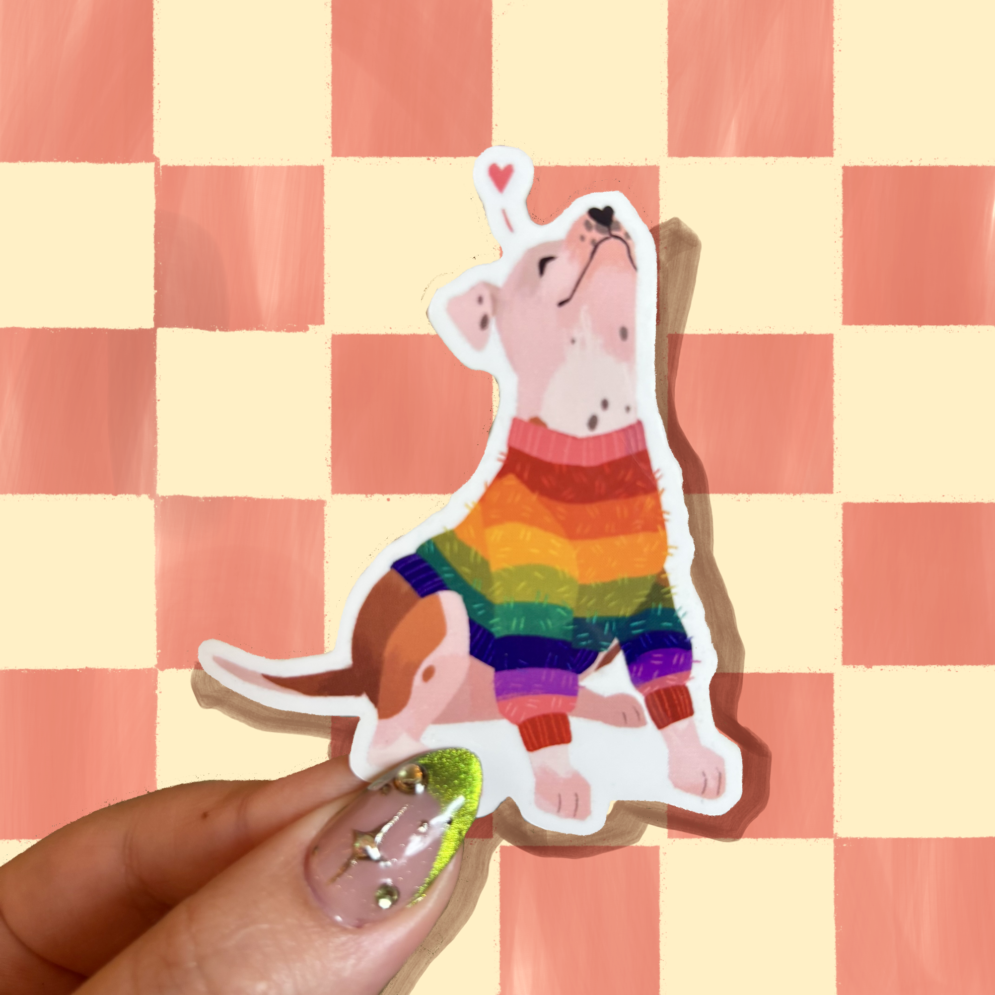 Rainbow Dog Sticker