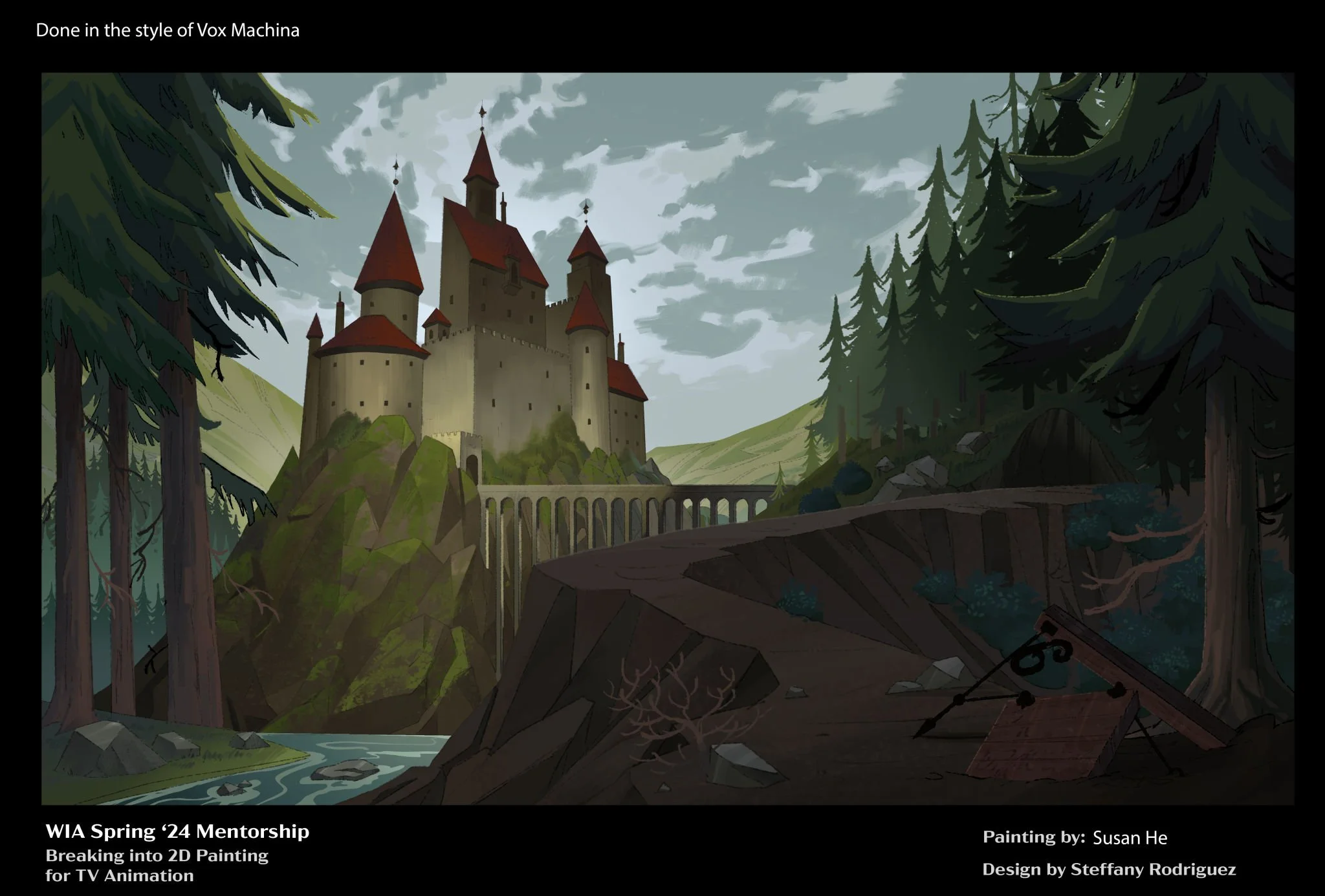 Done in the style of Vox Machina,
Layout and color design by Steffany Rodriguez, Painting by Me