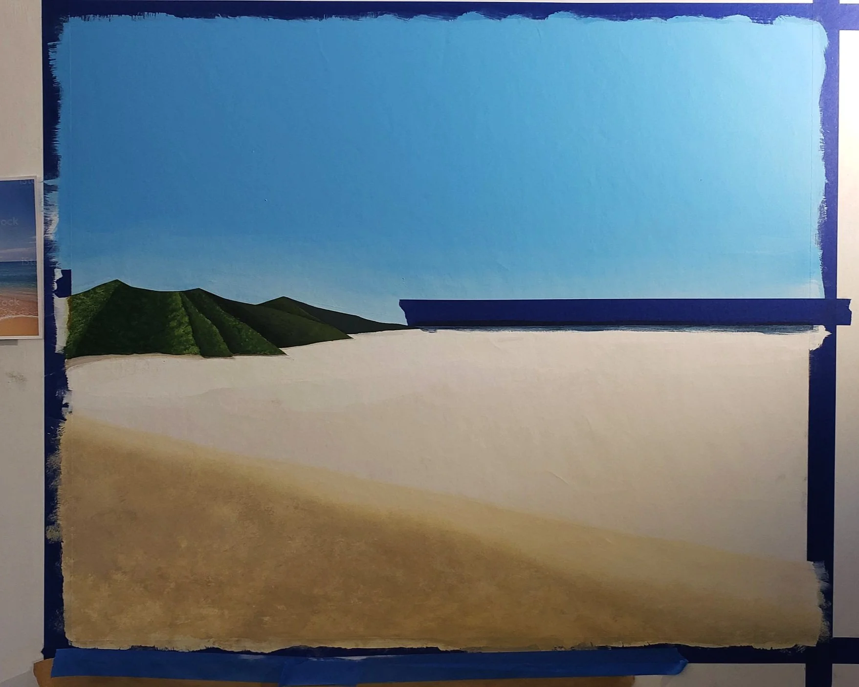 In the next steps I filled in the scenery.