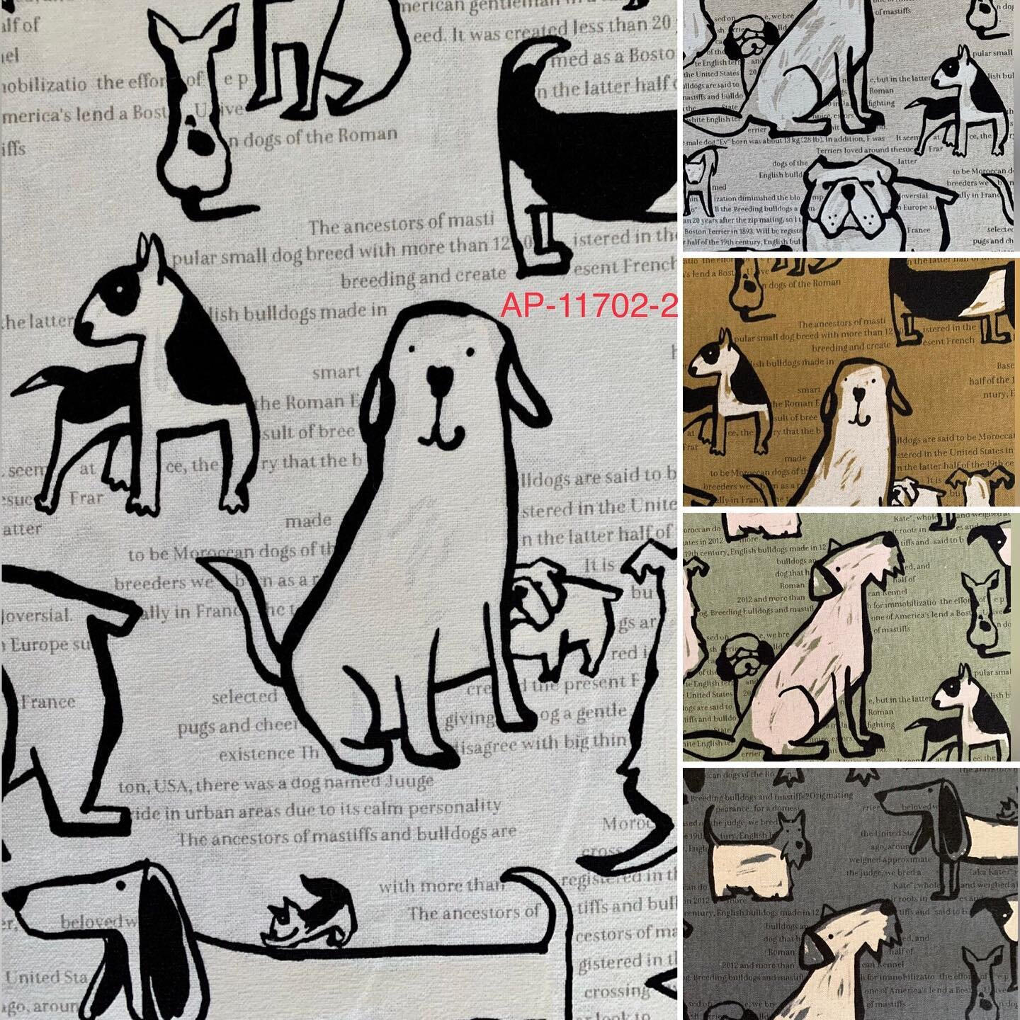 Kawaii dogs on newsprint. C/L-80/20 light canvas from Cosmo. Multiple colorways in stock now.
&bull;
&bull;
#orimonoimportscottonlinen #orimonoimportskawaii #orimonoimportsanimals
