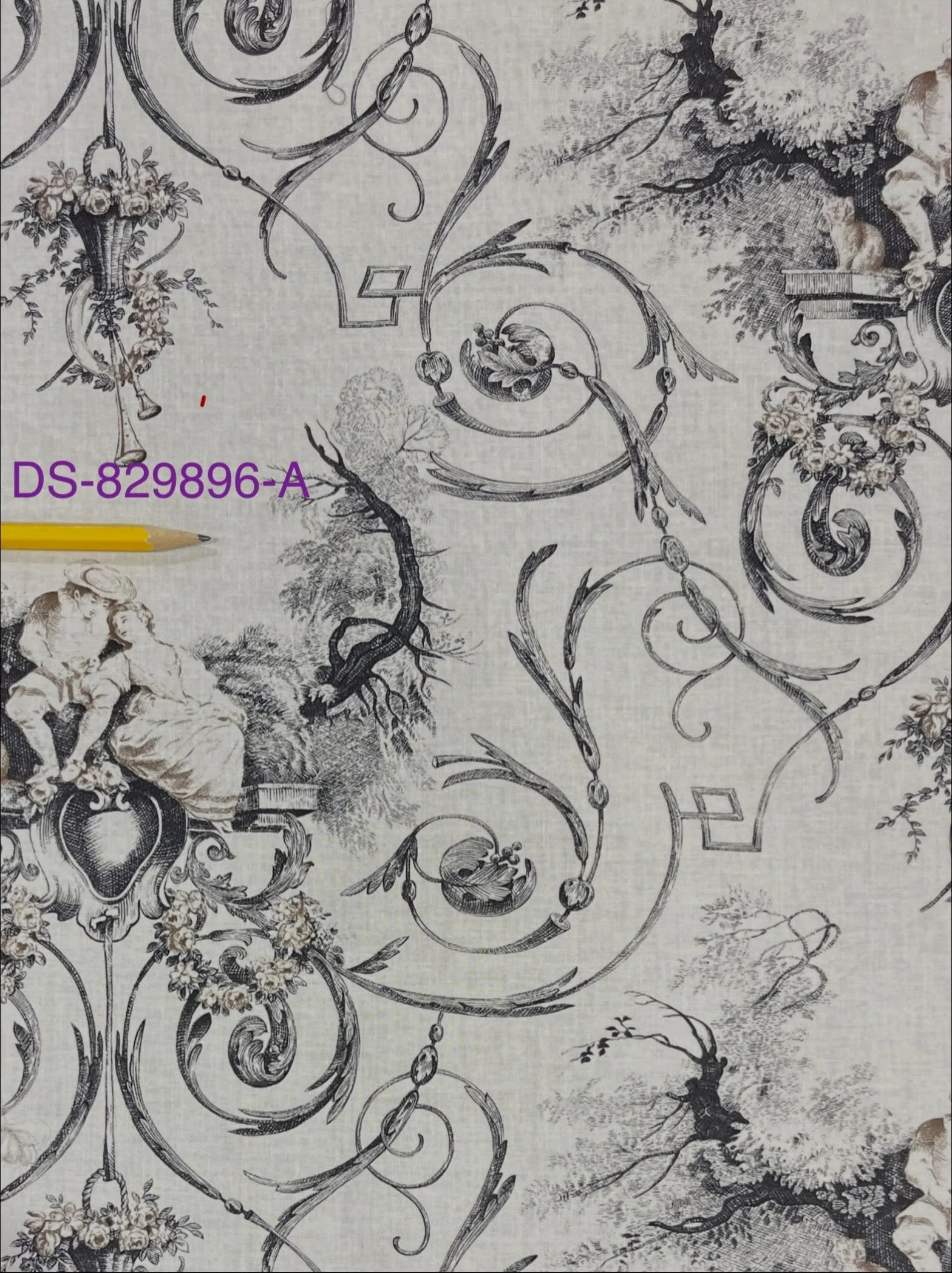 Yuwa designer series: toile elements with a classic scroll, all on a cotton sheeting base cloth. In stock now.
&bull;
&bull;
#orimonoimportsquiltingcottons #toilefabric #yuwafabric